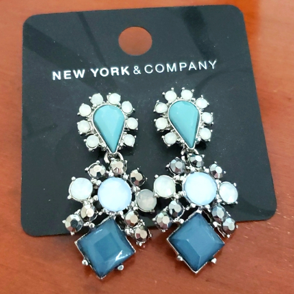 New York and company blue earrings